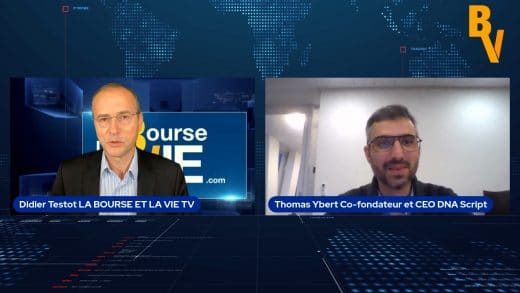 Thomas Ybert CEO DNA Script, interview par Didier Testot la bourse et la vie tv ( tous droits réservés 2021)